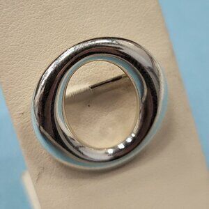 Tiffany & Co. Estate Sterling Silver Elsa Peretti Sevillana 'O'  Brooch Pin